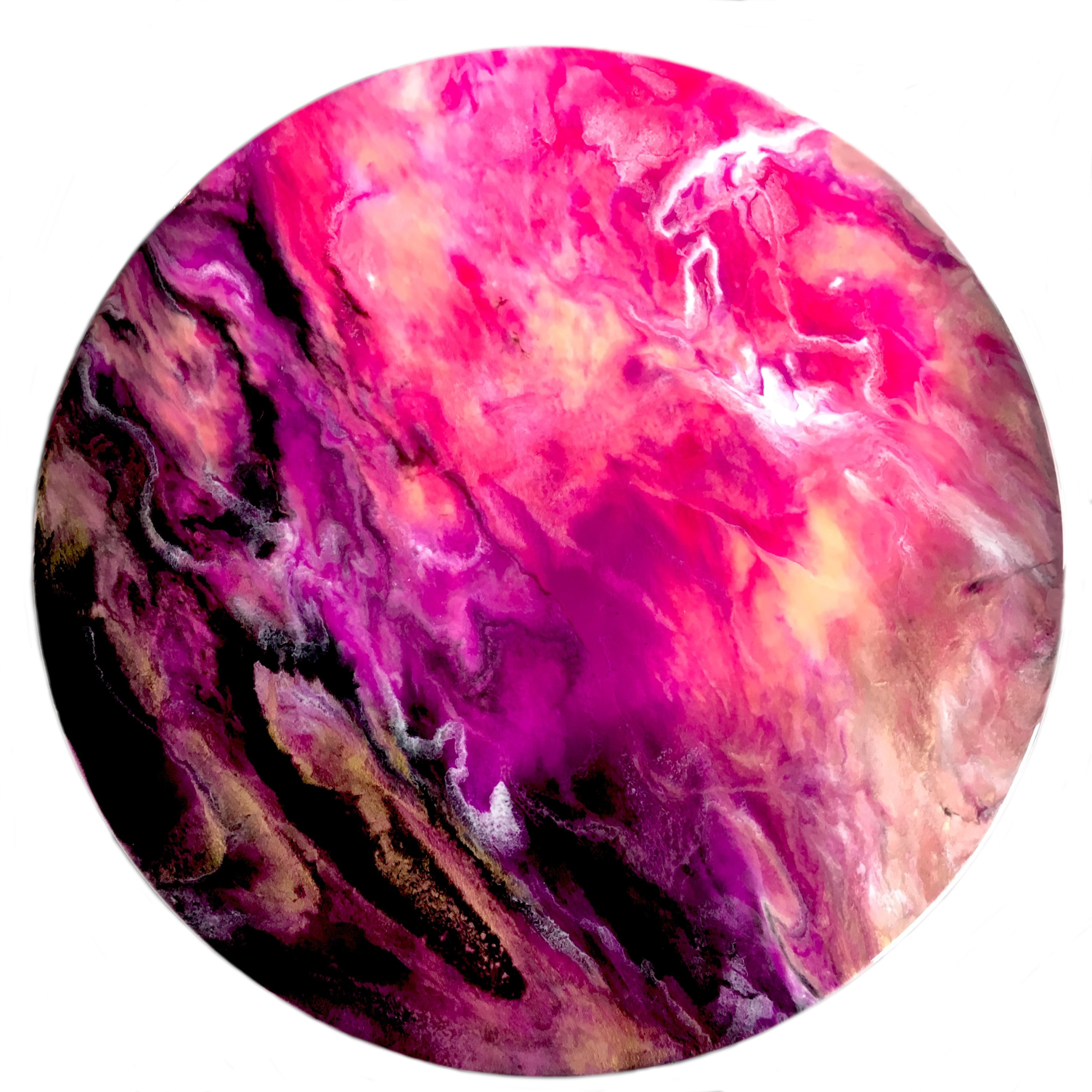 Made to Order Pink Planet Resin Painting